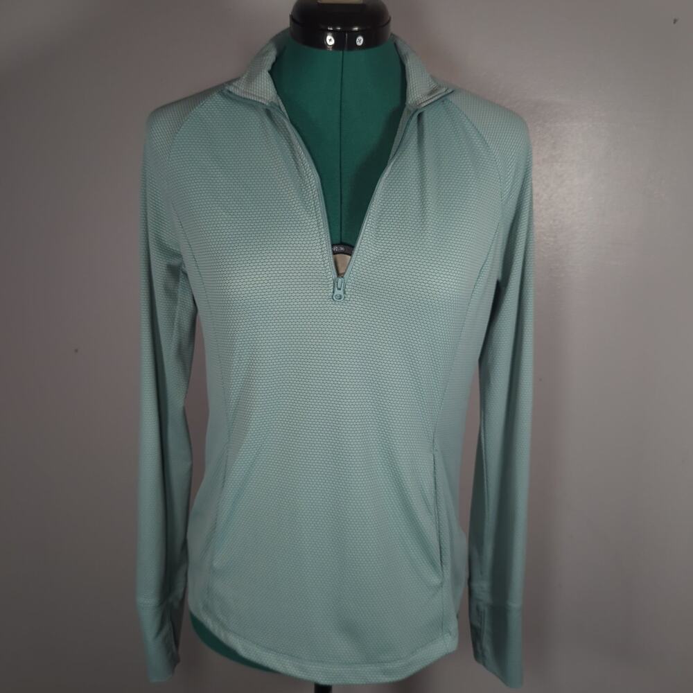 Tommy Bahama Golf & Tennis textured quarter zip pullover soft aqua color Resort